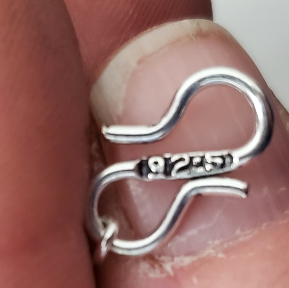 New Yellow Carved Praying Goddess 925 Silver Necklace. - Picture 7 of 10